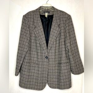 Savannah Black and White Plaid Blazer size 20W